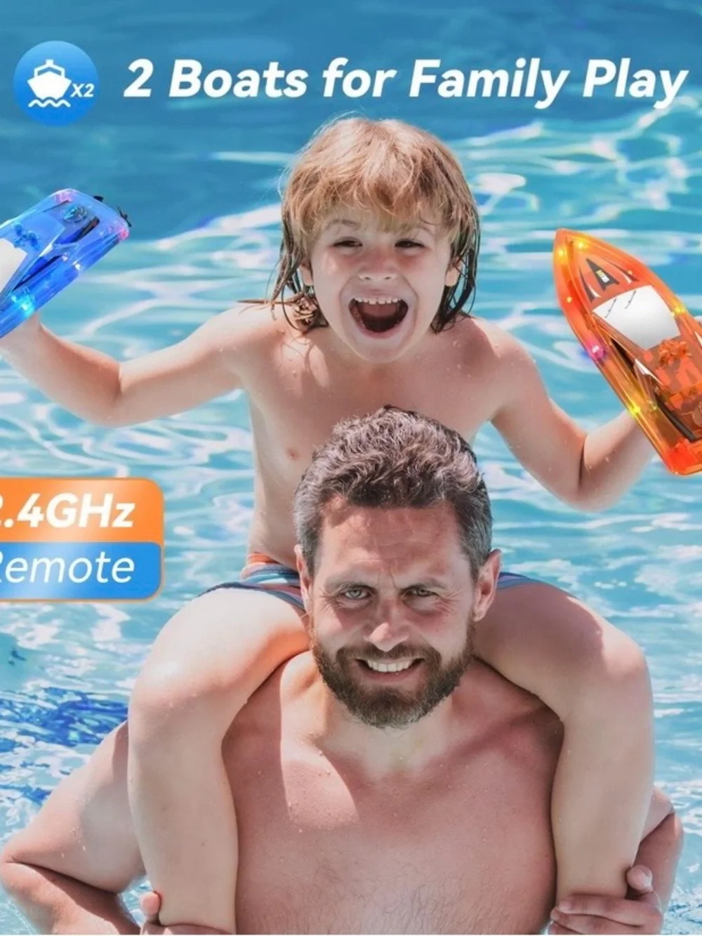 NEW - RC Boat Kids Remote Control Boats for Pool Water Toys for Lakes Bathtub
